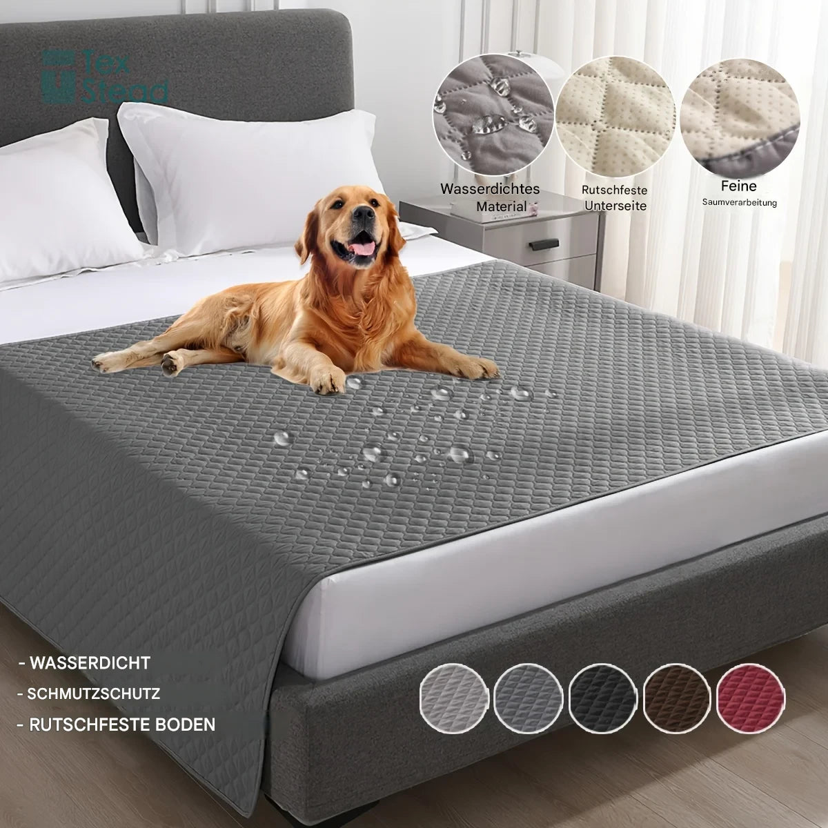 Auslaufsichere & rutschfeste Hundedecke – Sofaschutz, Bettauflage & Autoschutz für Hunde & Katzen