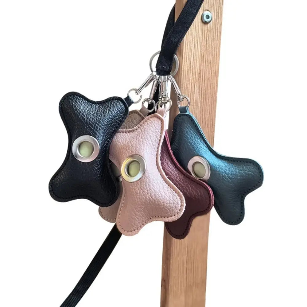 Kreativer Hundekotbeutelspender in Knochenform – PU-Leder mit Reißverschluss inkl. Kotbeutel