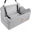 Hunde-Autositz mit Memory Foam – Rutschfestes Hundebett mit Stauraum & Sicherheitsgurt für mittelgrosse & grosse Hunde bis 25 kg