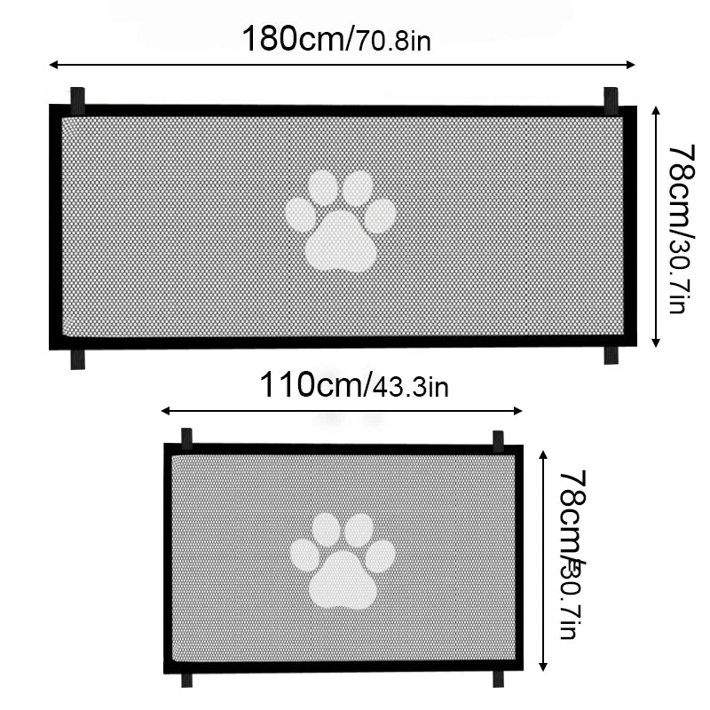 Faltbares Absperrgitter für Haustiere – Atmungsaktives Sicherheitsnetz für Hunde & Katzen