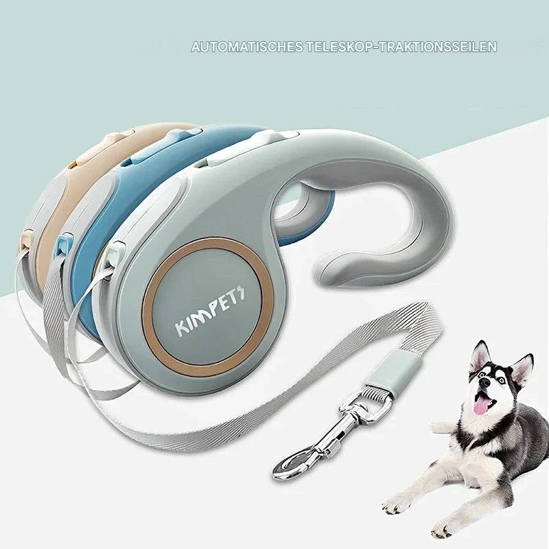 Ausziehbare Hundeleine 3 m / 5 m – Automatische Rollleine für kleine & mittelgroße Hunde