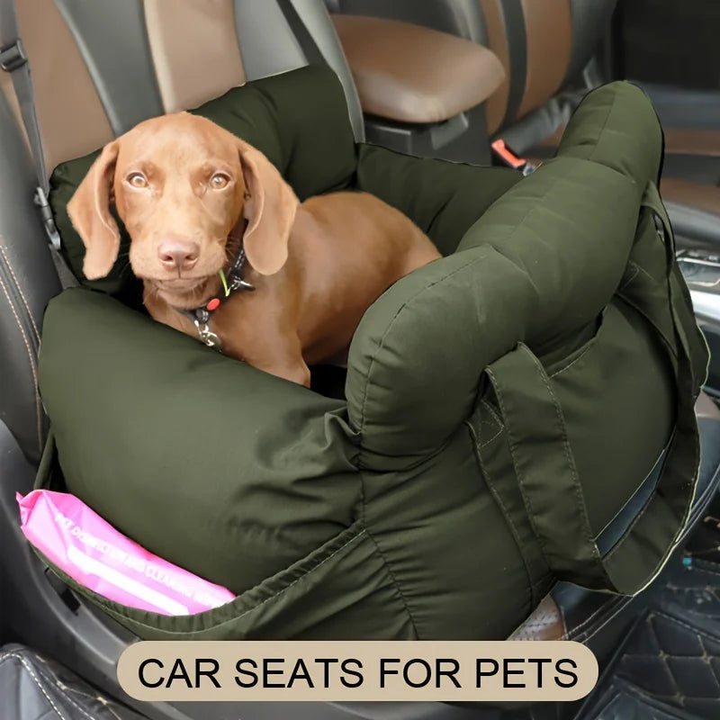 Hunde-Autositz mit Sicherheitsgurt – Rutschfestes, waschbares Reisebett für kleine Hunde