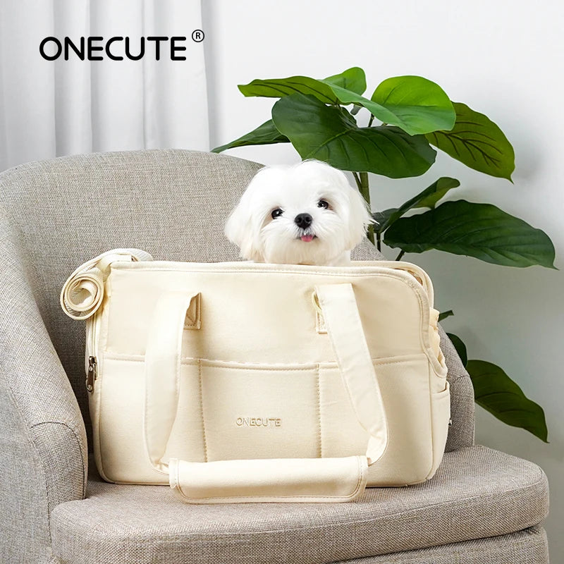 Tragbare Hundetasche für unterwegs – Schultertasche für kleine Hunde & Katzen
