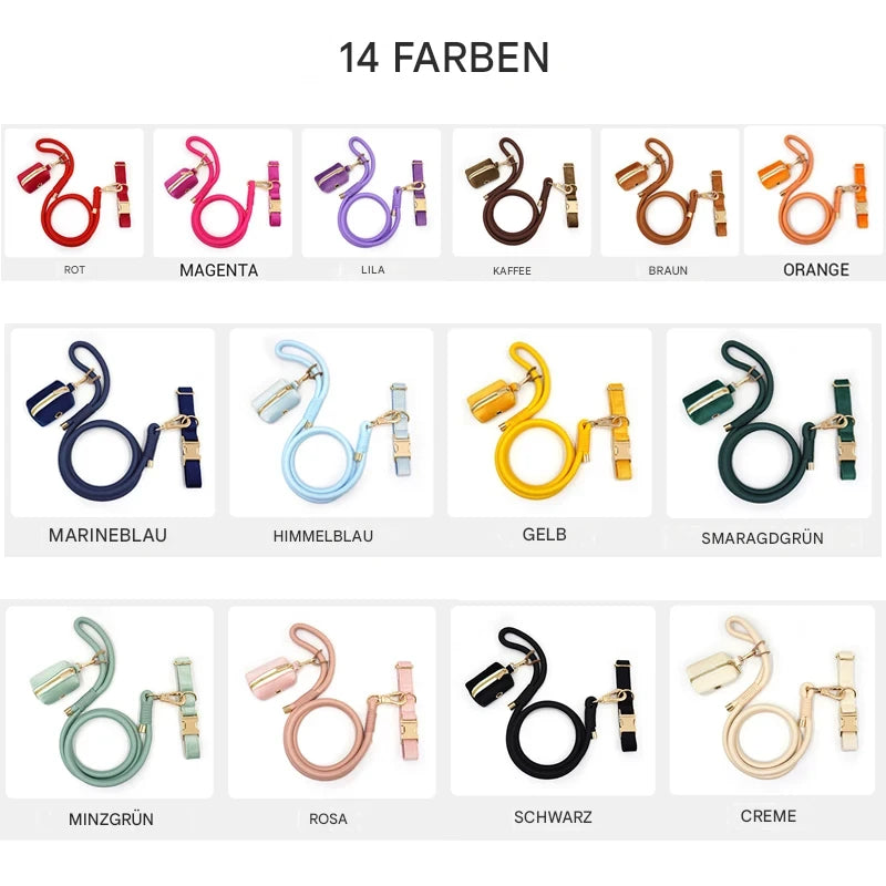 Premium Mintgrün personalisiertes Hundeset