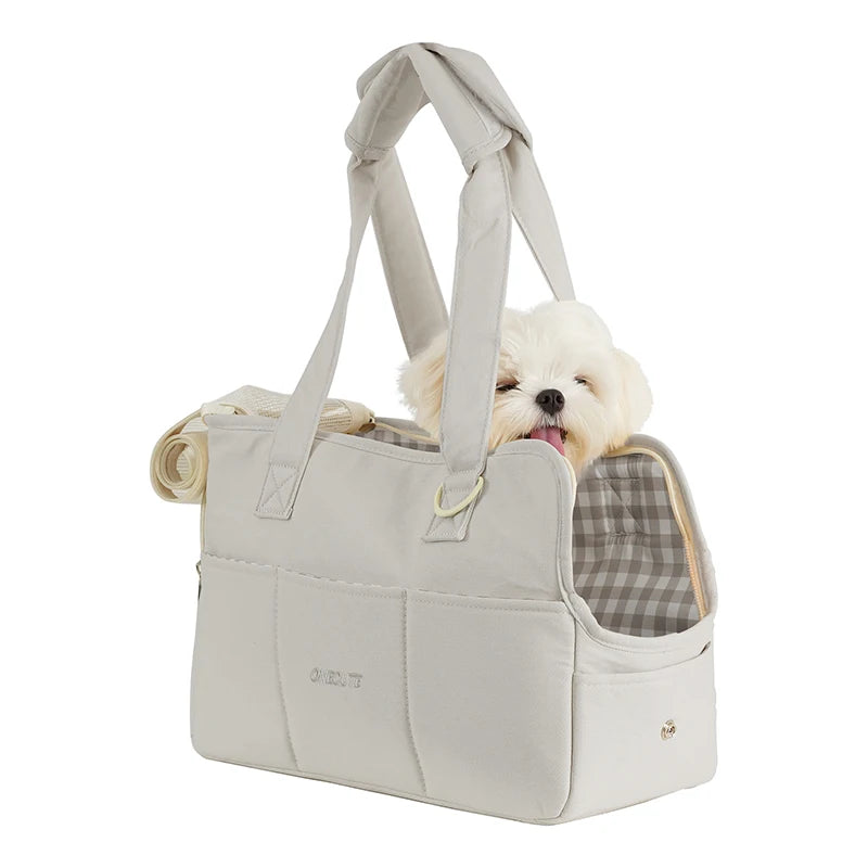 Tragbare Hundetasche für unterwegs – Schultertasche für kleine Hunde & Katzen