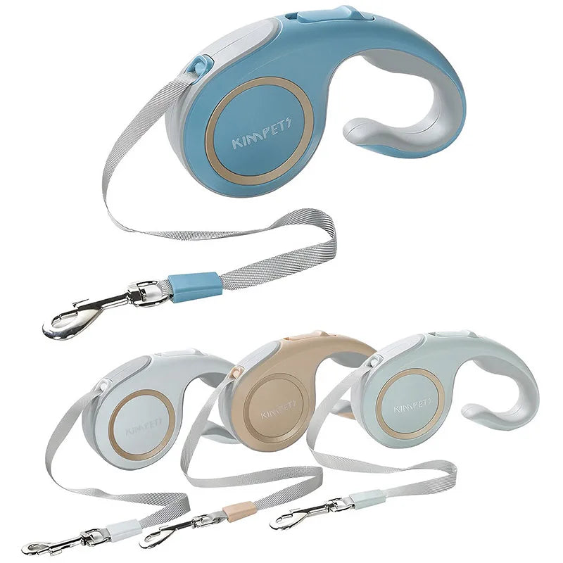 Ausziehbare Hundeleine 3 m / 5 m – Automatische Rollleine für kleine & mittelgroße Hunde