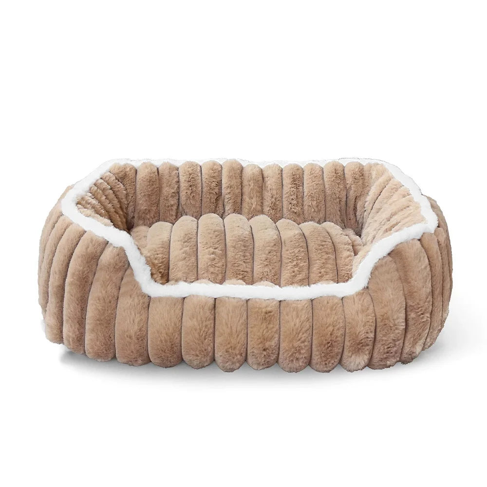 Kuscheliges Hundebett aus Fleece – Warmes Katzen- & Hundesofa mit rutschfester Unterseite