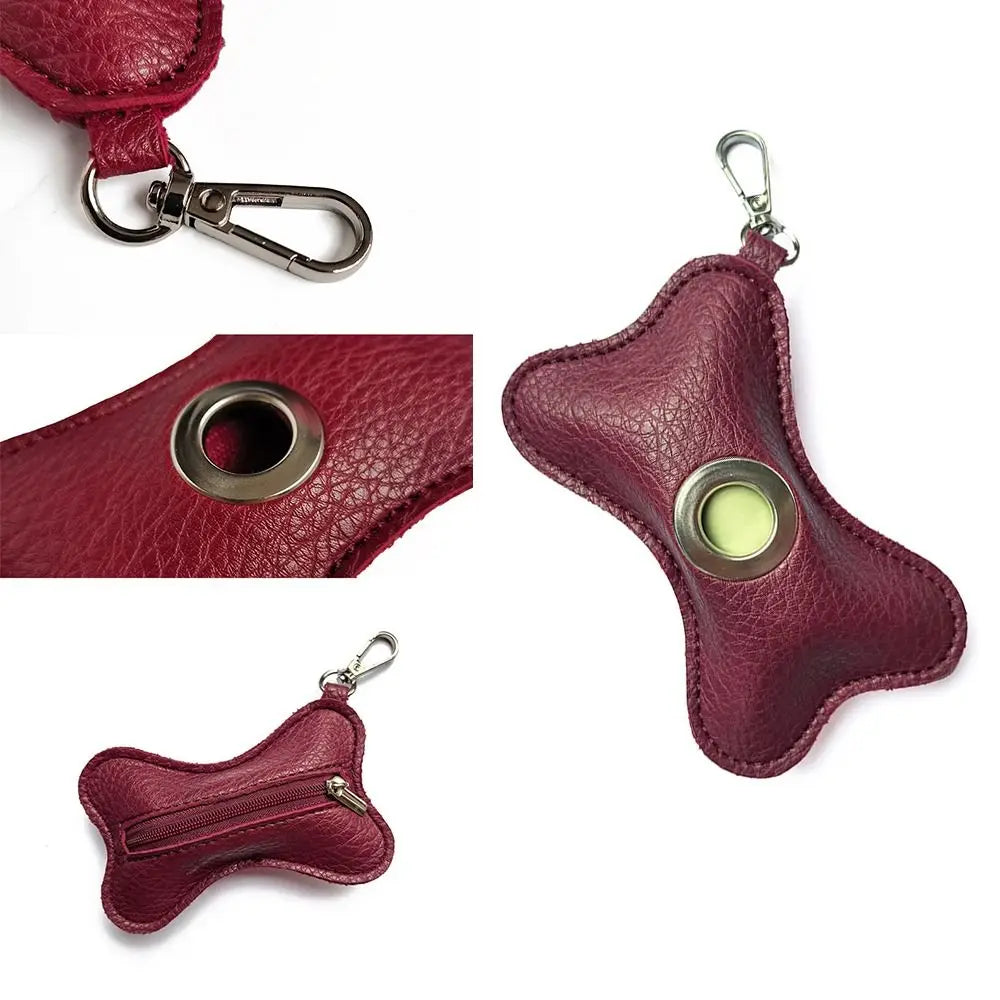 Kotbeutelspender für Hunde – Tragbarer Beutelhalter in Knochenform mit Karabiner